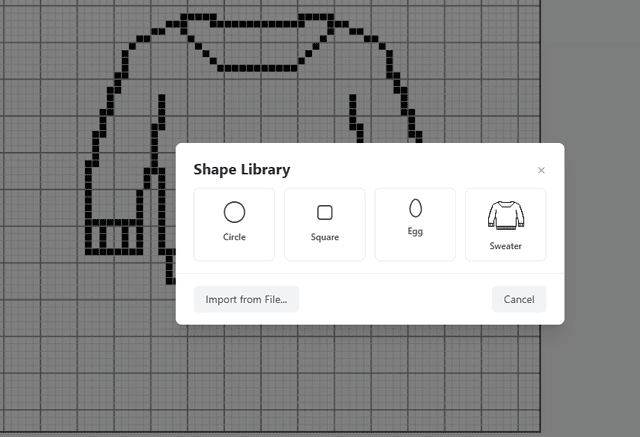 Custom shapes editor