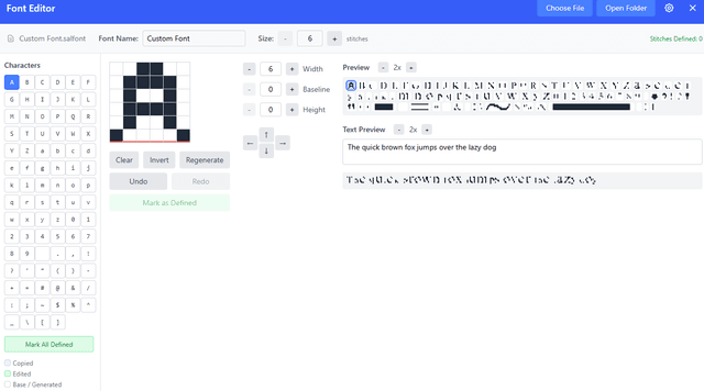 Font creator and editor