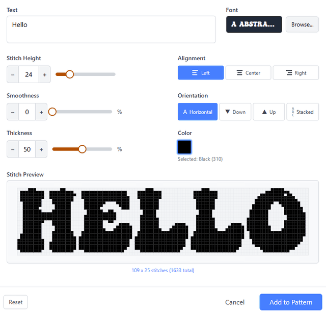 Font selection and preview