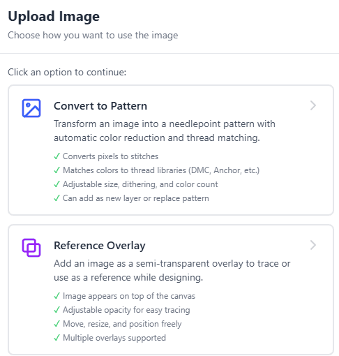 Image conversion and overlay feature