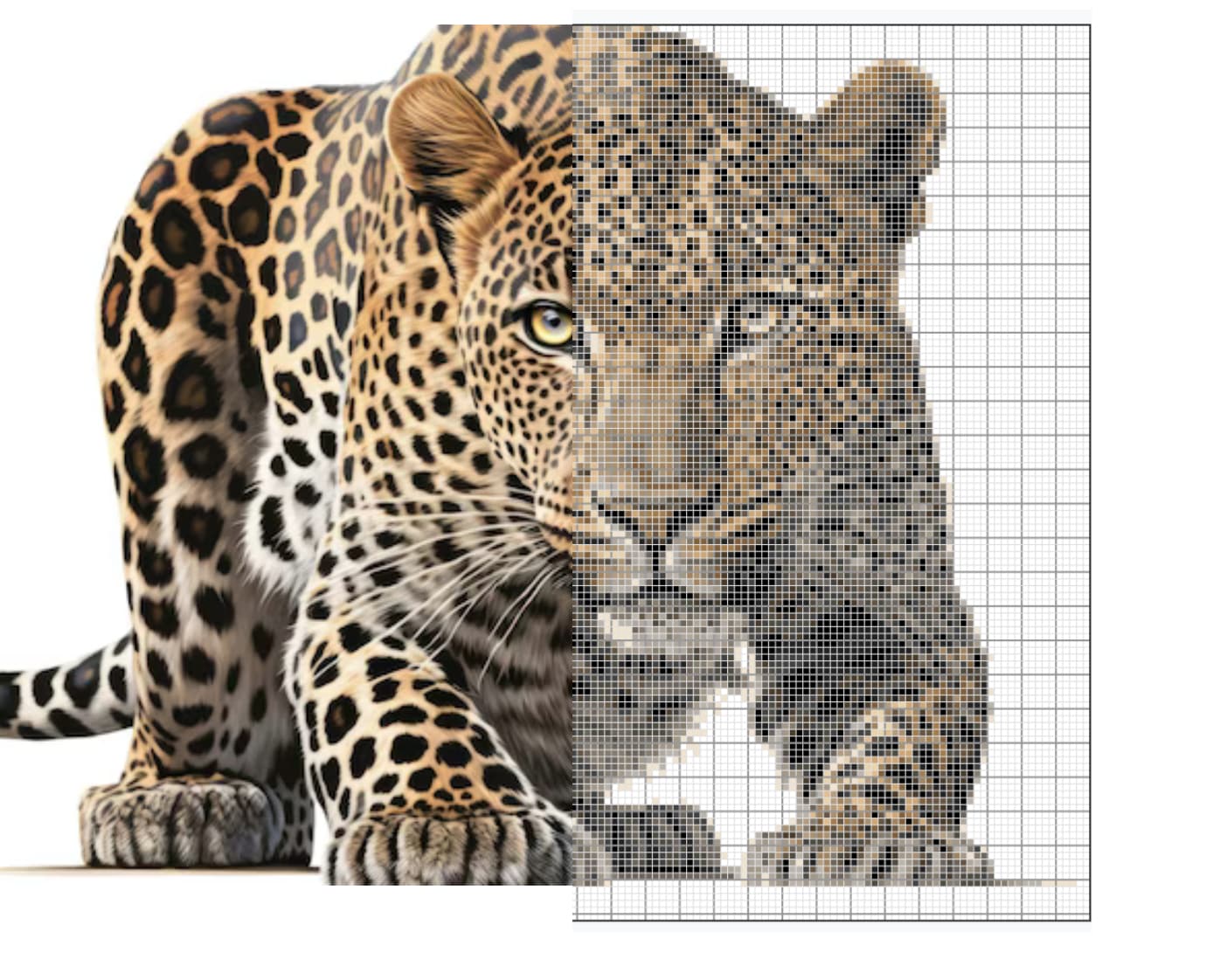 Photo to needlepoint pattern conversion using built-in automation in StitchALot Studio